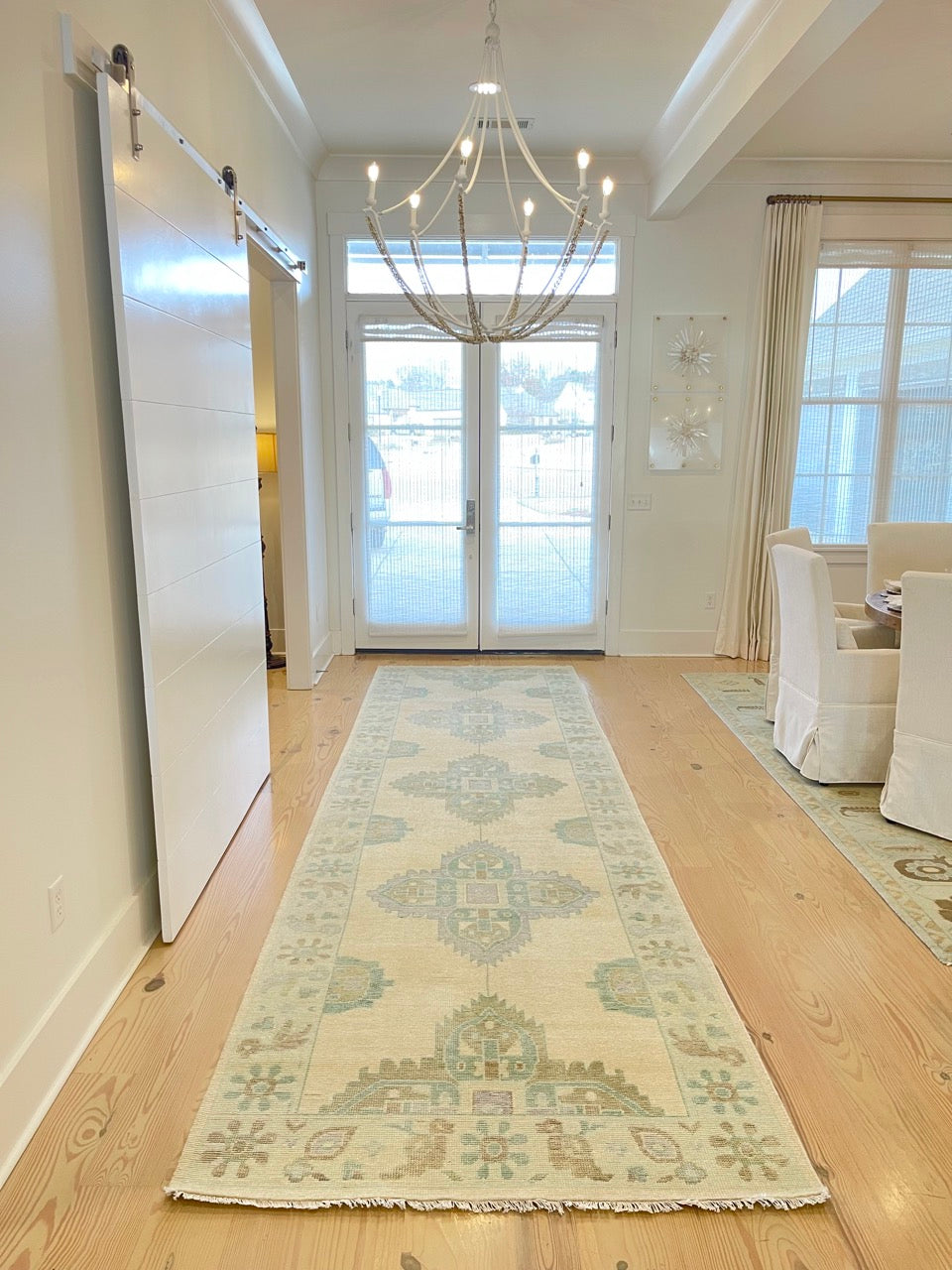 Custom Designed Oushak Runner rug by Lauren Egger Designs